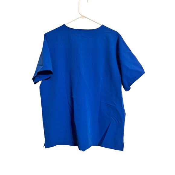 FIGS Casma 3 Pocket Scrub Top Women's Size XXL V Neck Royal Blue - Picture 3 of 5